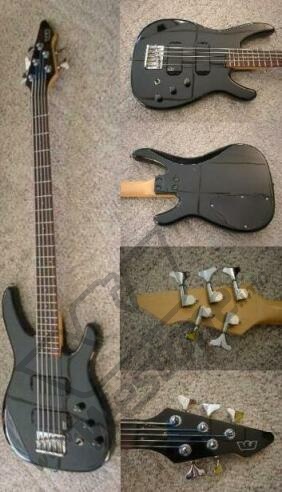 Spectrum 5 string bass black